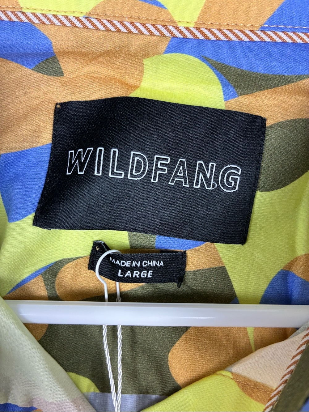 Wildfang The Essential Short Sleeve Button Up - featuring a vibrant neon camo - Picture 3 of 5